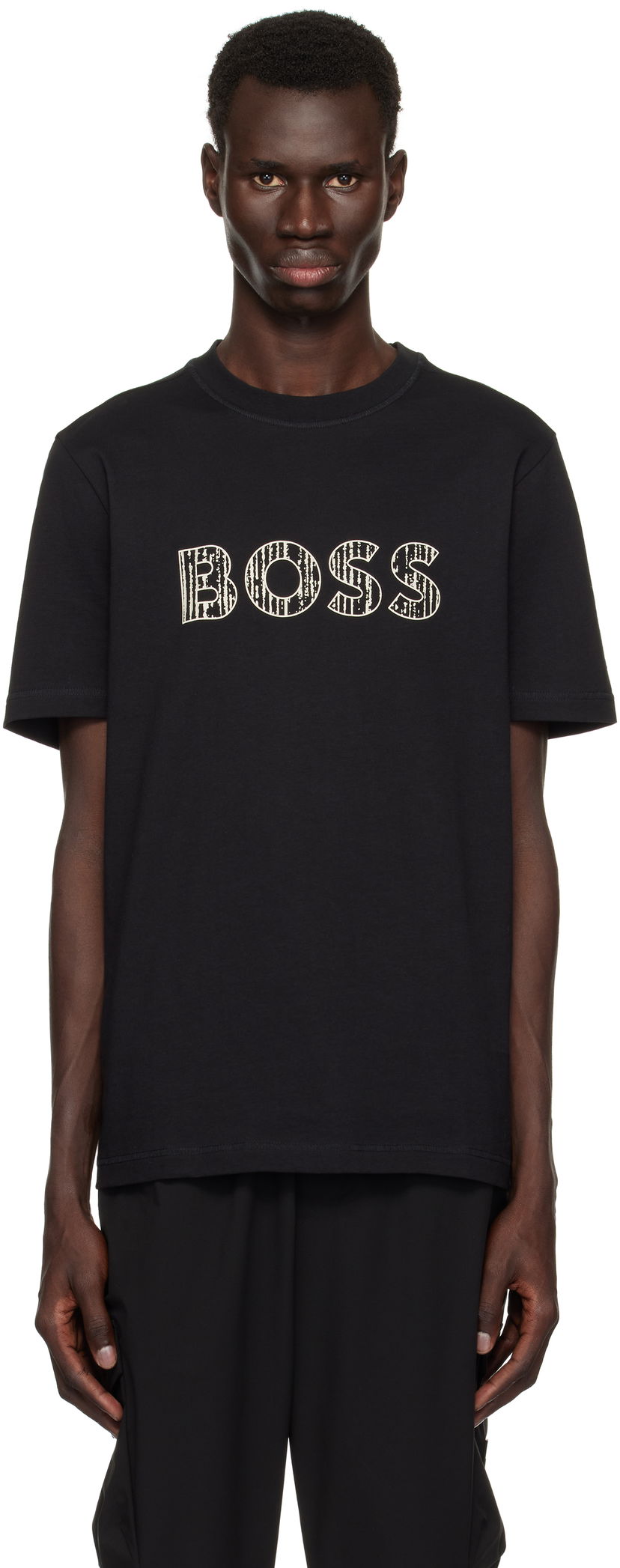 T-paita BOSS Printed Logo T-Shirt Musta | 50534923