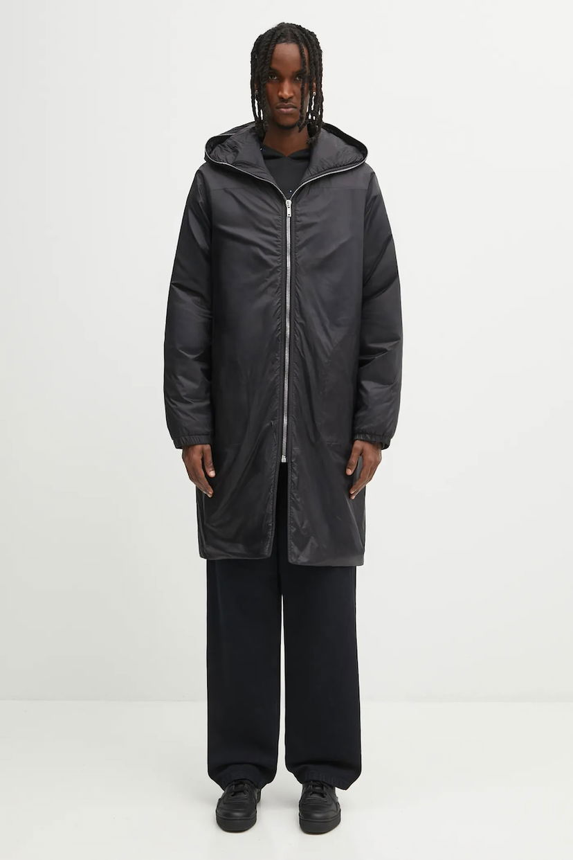 Parka Rick Owens DRKSHDW Sealed Windbreaker Hooded Long Parka Musta | DU02E7973.NP