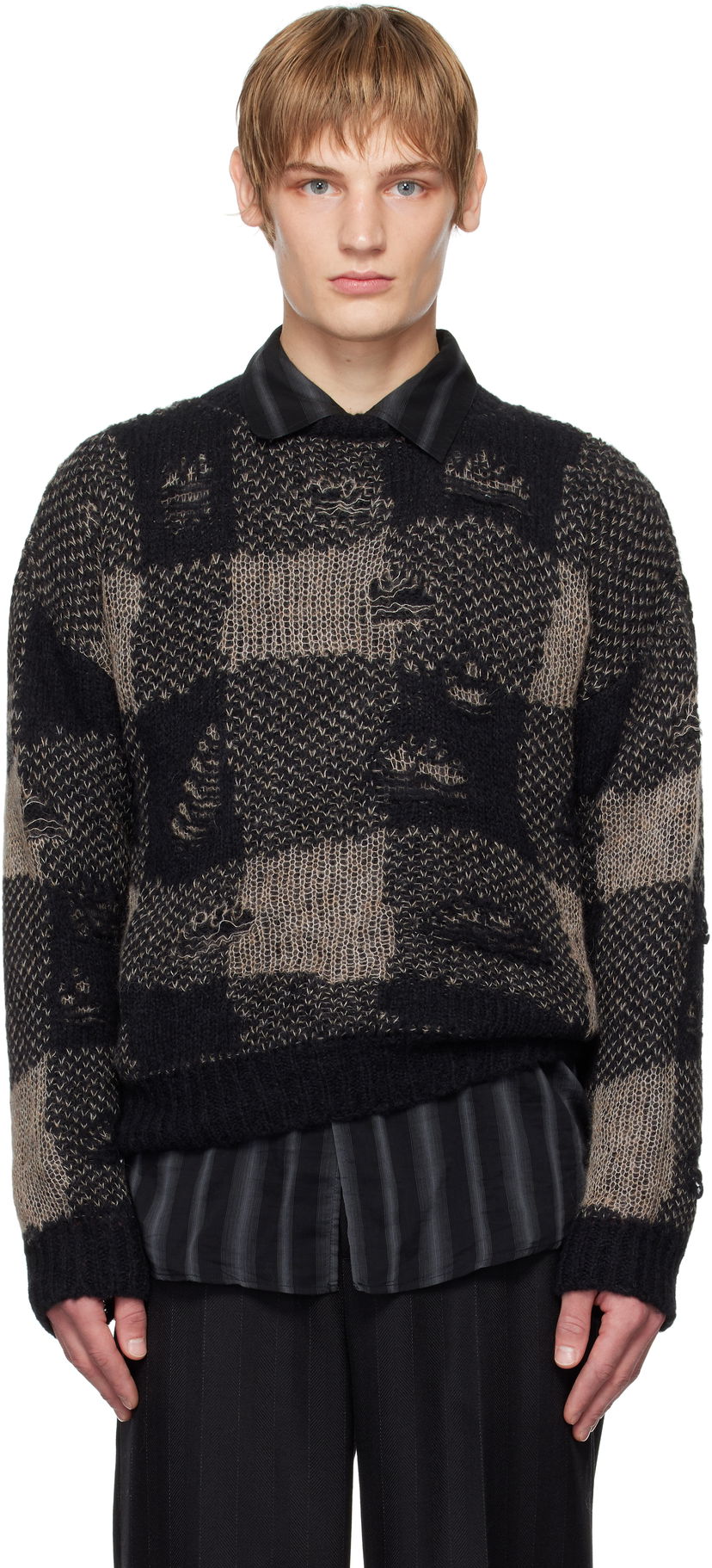 Villapaita OUR LEGACY Sonar Roundneck Sweater Musta | M4243SBD