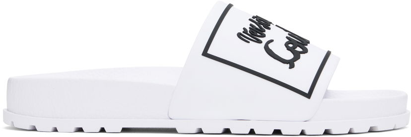 Tennarit ja kengät Versace Versace Jeans Couture Logo Shelly Pool Slides Valkoinen | E78VA3SQ2_E71352