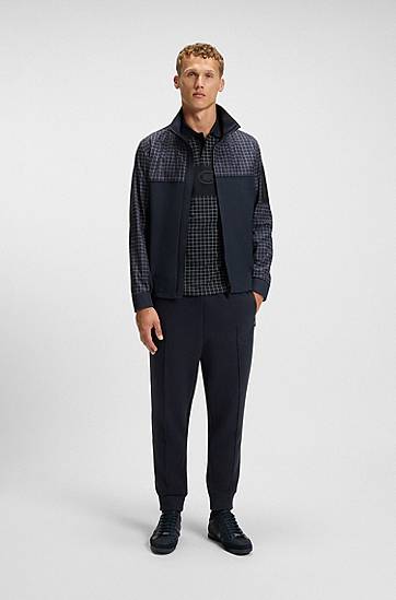 Poolopaita BOSS Regular Fit Checked Pima Cotton Polo Shirt Musta | 50544478, 1