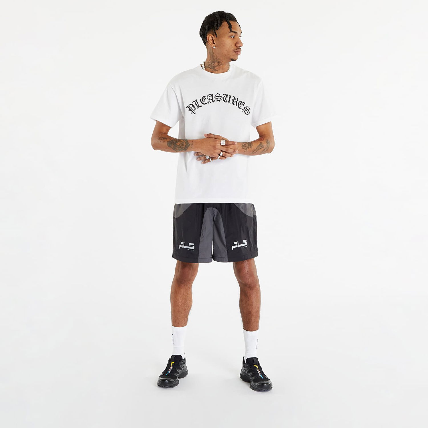 T-paita Pleasures Old E Logo T-Shirt Musta | P23SP063 WHITE, 0