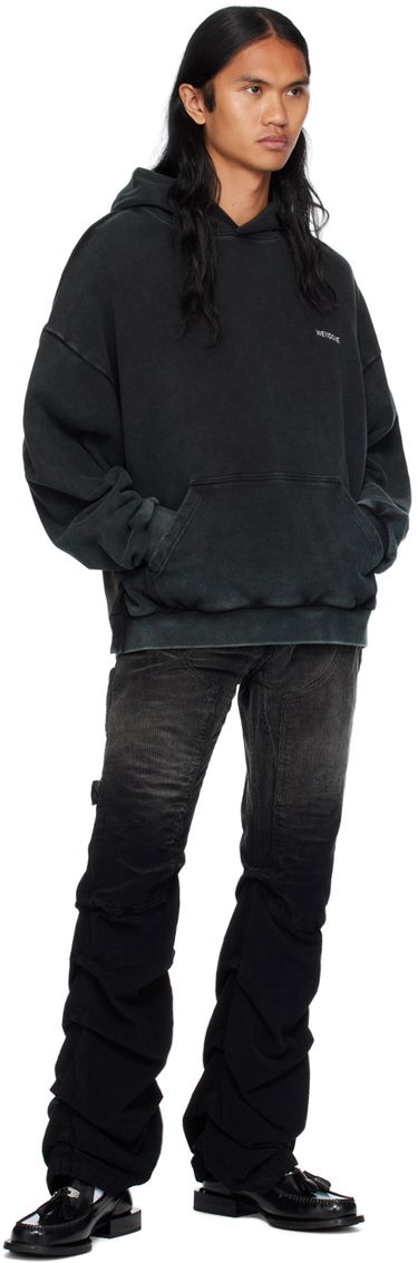 Huppari We11done Raw Edge Hoodie by Musta | WD-TH2-24-809-U-BK, 3