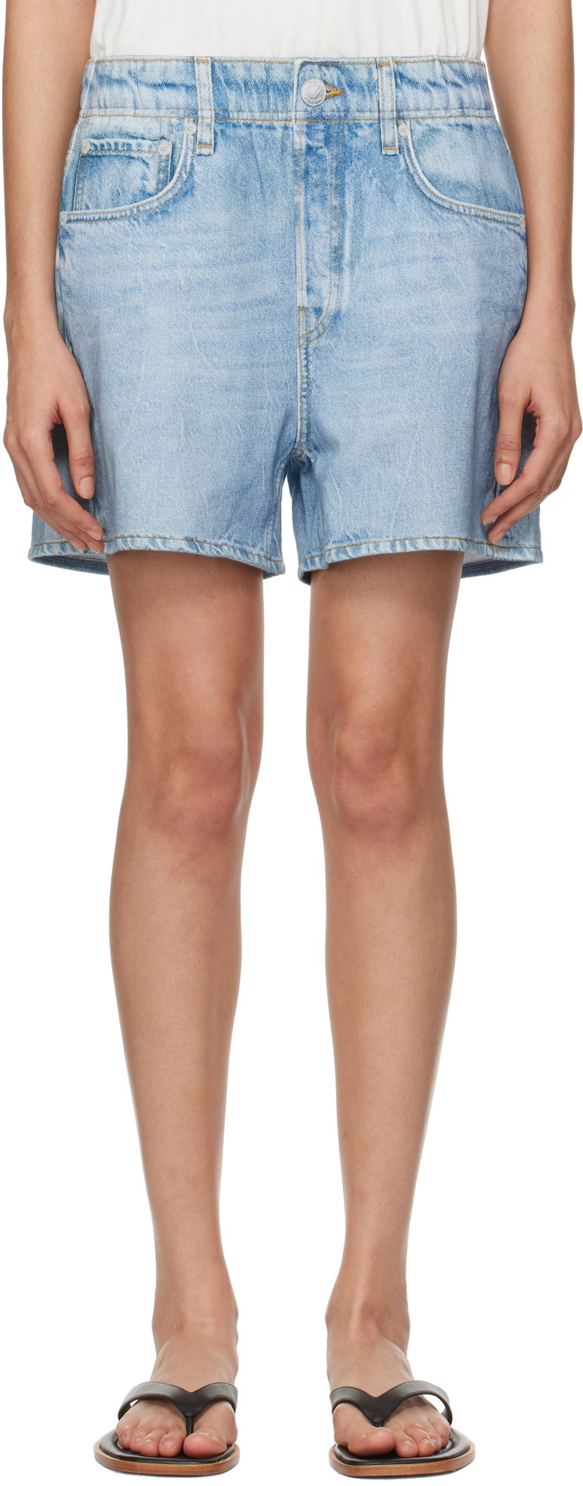 Shortsit rag & bone Rag & Bone Women's Miramar Terry Walking Shorts Sininen | WCW24P40018201