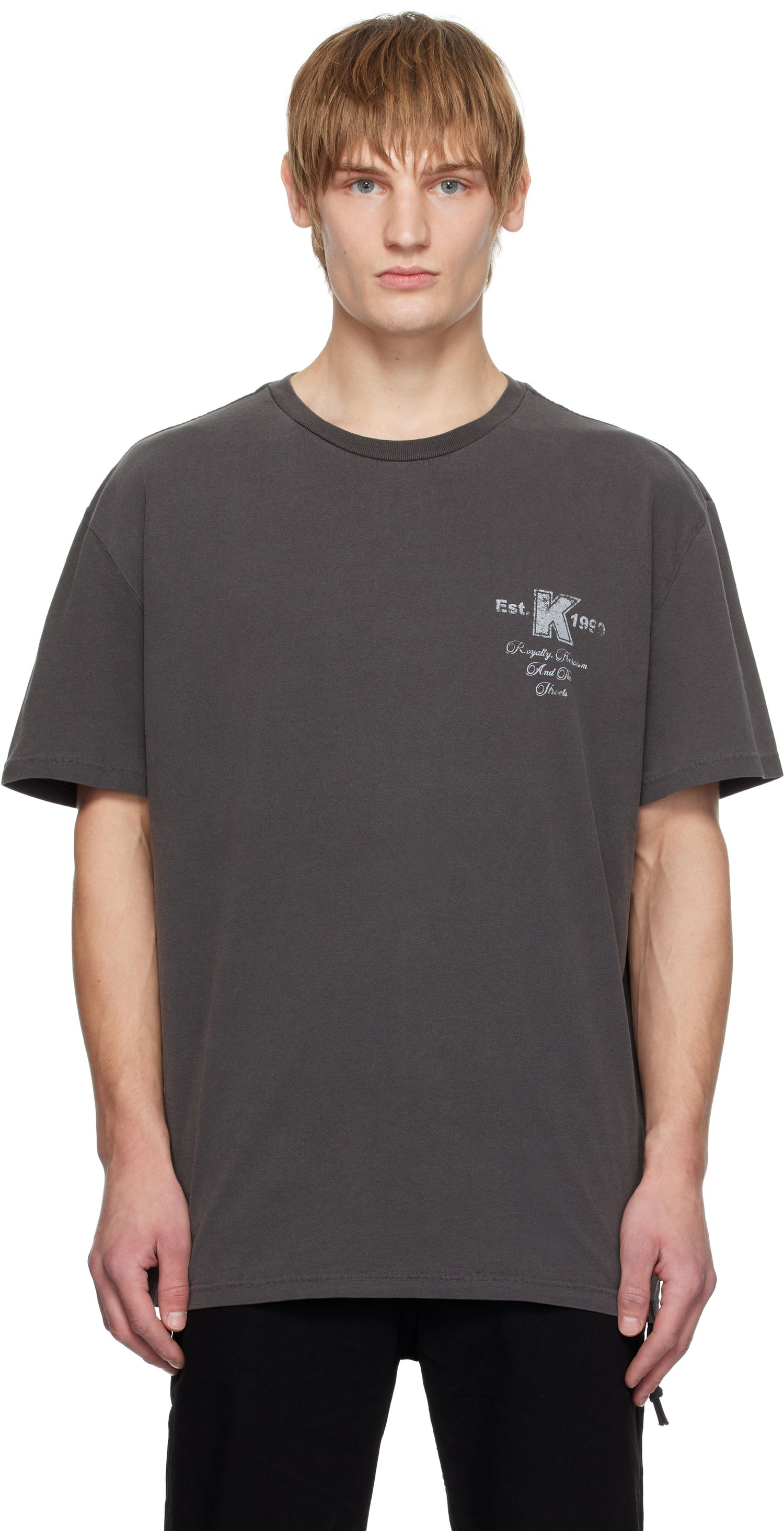 T-paita Ksubi Lock Up Biggie Faded T-Shirt Harmaa | MPS25TE004, 0