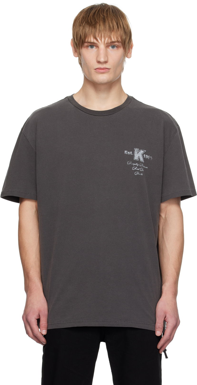 T-paita Ksubi Lock Up Biggie Faded T-Shirt Harmaa | MPS25TE004