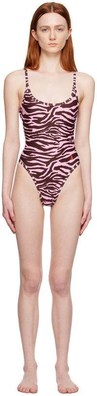 The Attico Zebra One-Piece Swimsuit