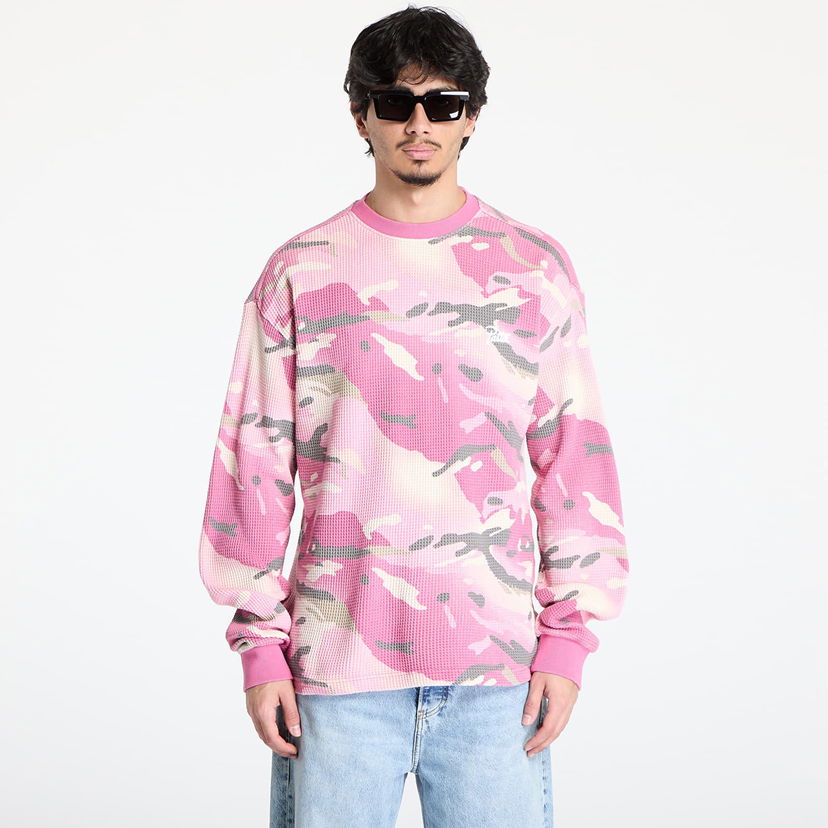 T-paita Patta Patta Cactus Flower Camo Waffle Longsleeve T-Shirt Vaaleanpunainen | POC-SS25-8010-299-0002-182