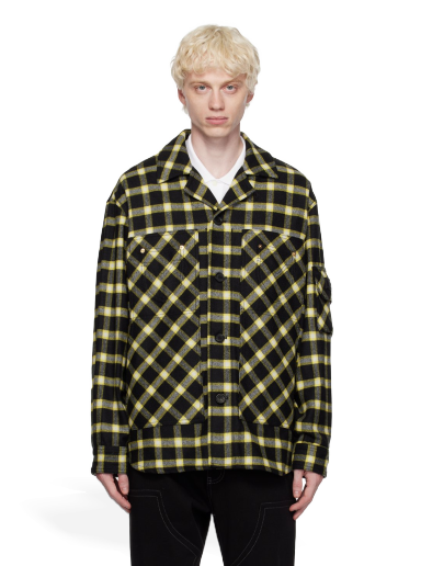 Paita Versace Check Shirt Keltainen | 1010265_1A07963