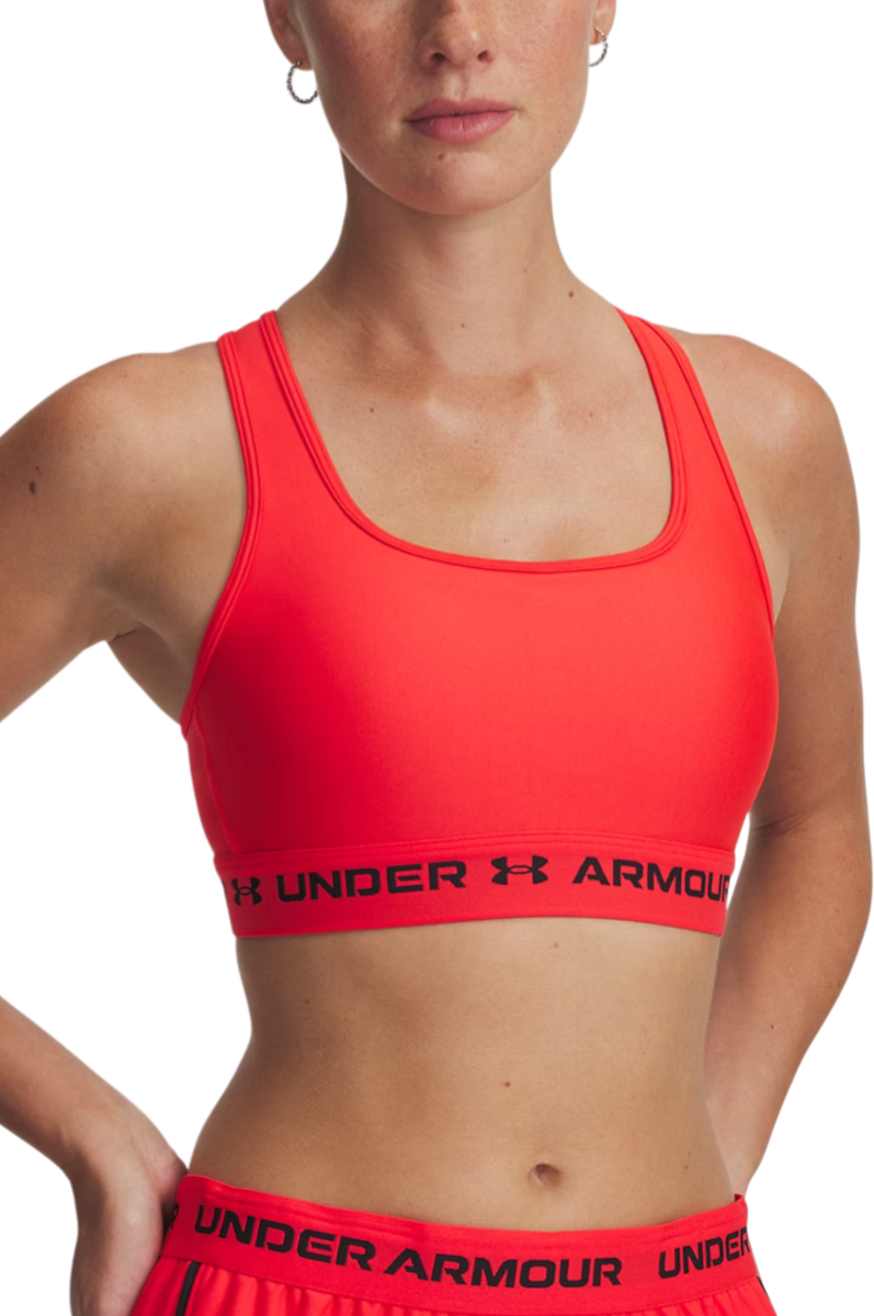 Rintaliivit Under Armour Under Armour Crossback Mid Sports Bra Punainen | 1361034-714