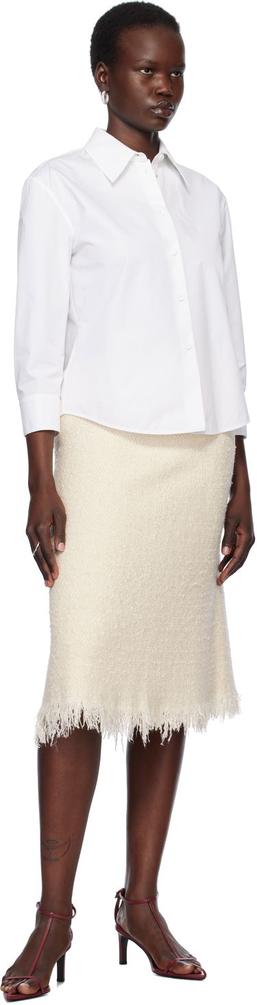 Paita Jil Sander Cropped Button-Up Shirt Valkoinen | J02DL0205_J45002, 3