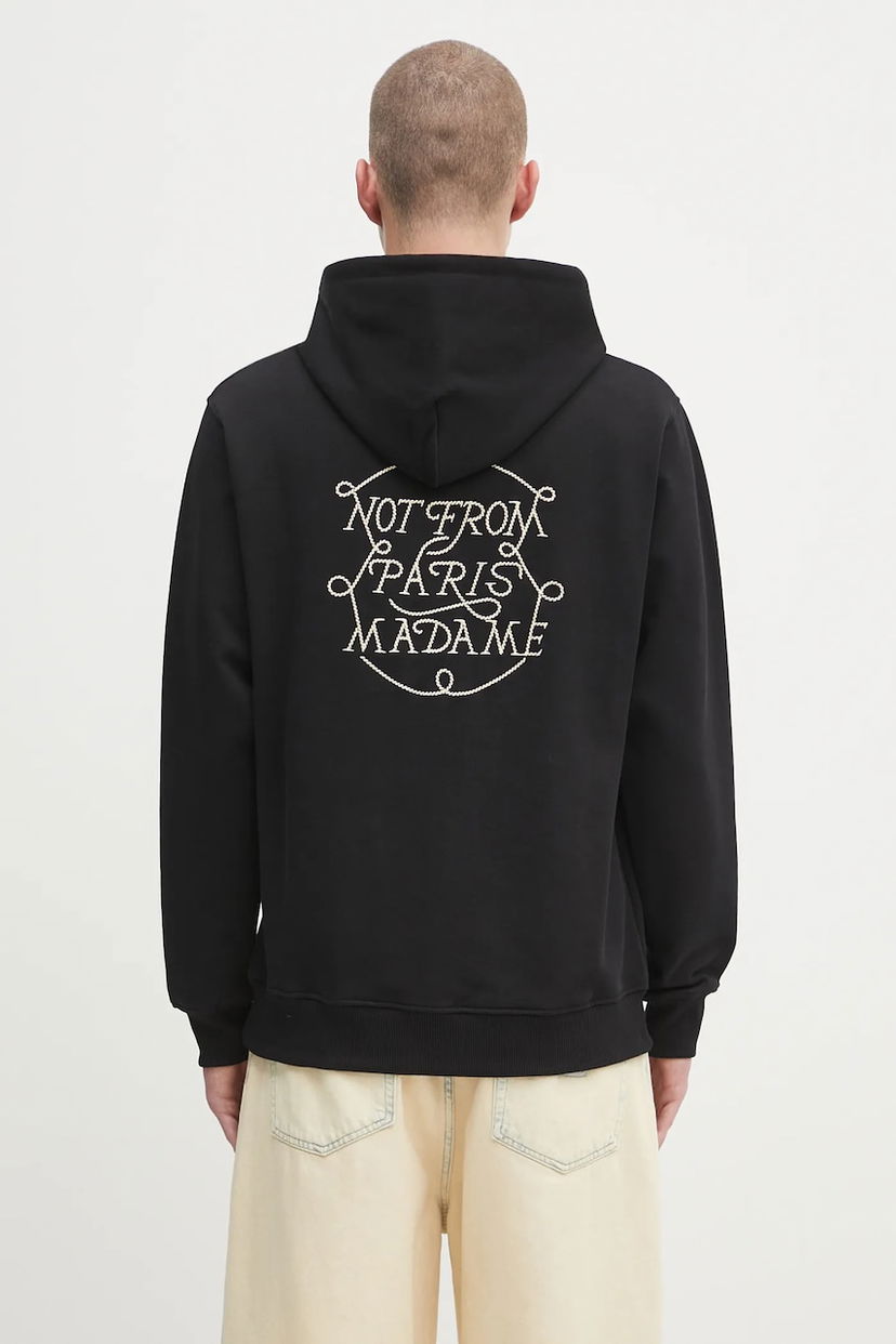 Huppari Drôle de Monsieur Drôle de Monsieur Le Hoodie Slogan Tresses Musta | H.HO183.CO127