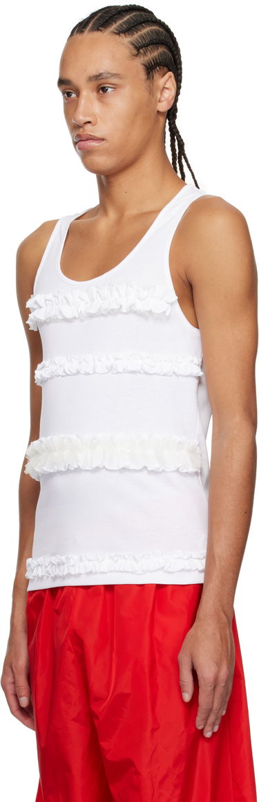 Tankkitoppi Simone Rocha Simone Rocha Ruffle Frill Tank Top Valkoinen | 5324F 0553, 3