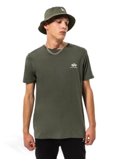 T-paita Alpha Industries T Small Logo Vihreä | 188505-142