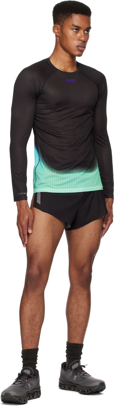 T-paita Soar Running Soar Running Race Base Layer T-Shirt Musta | SBL2M-BLK/BLU, 3