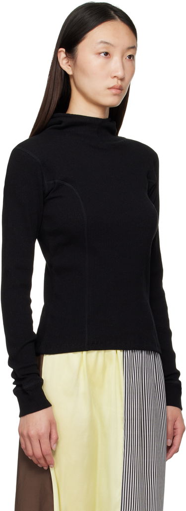 Huppari Baserange Baserange Hanifa Ribbed Hoodie Musta | TTHH-RCR-AU25, 1