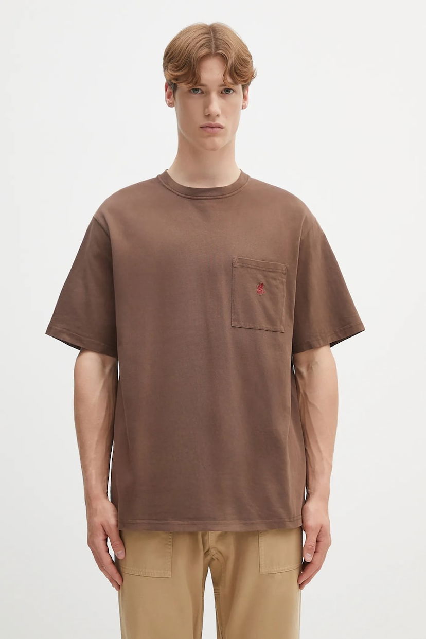 T-paita GRAMICCI Gramicci One Point Tee Pigment Dyed T-Shirt Ruskea | G304.OGJ.PG