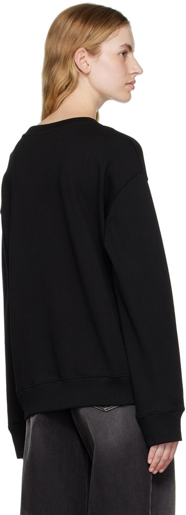 Villapaita We11done We11done Crewneck Sweatshirt with Graphic Print Musta | WD-TS3-22-765-U-BK, 2