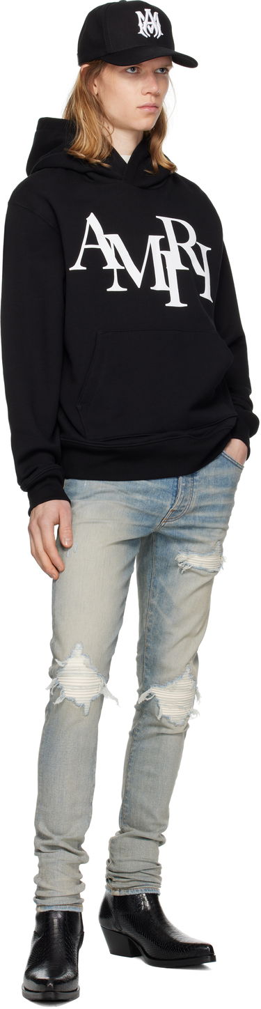 Huppari AMIRI Staggered Logo Print Hoodie Musta | AMJYHD1094, 3