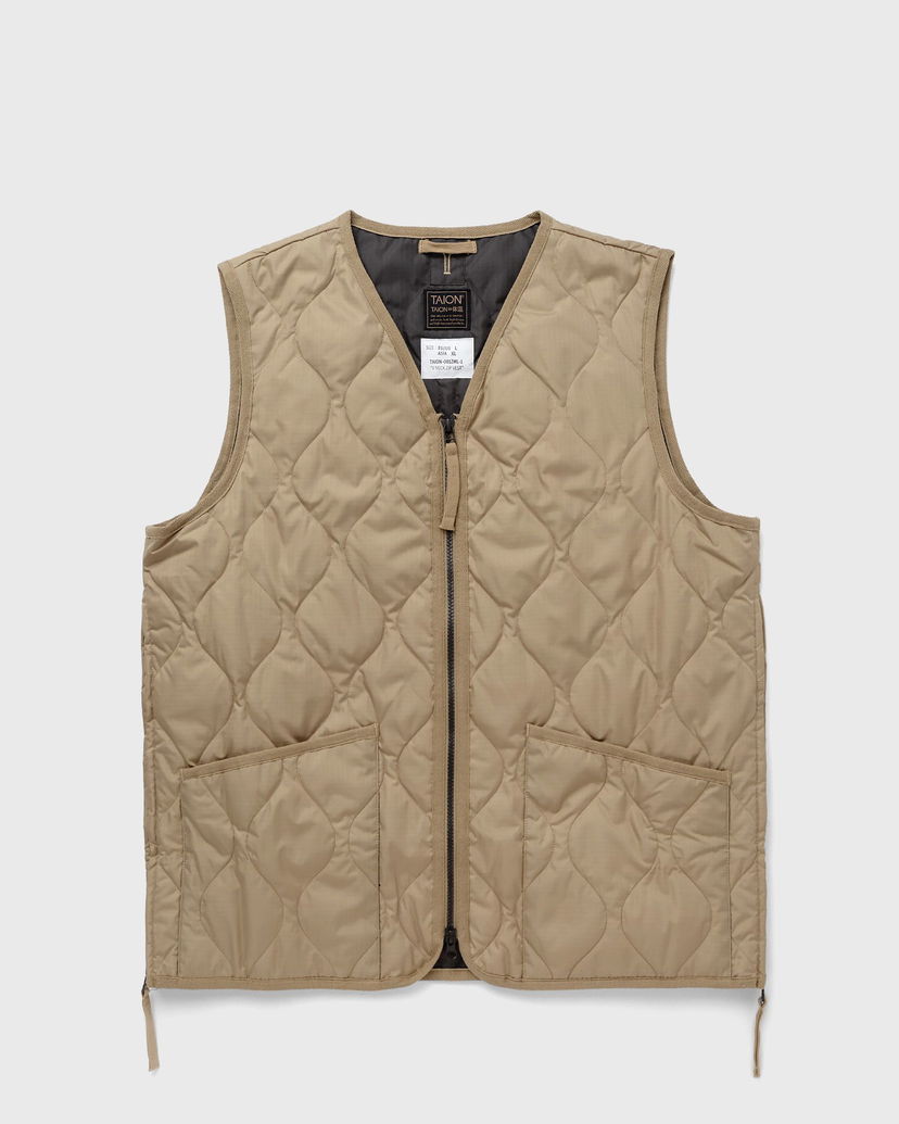 Liivi TAION MILITARY ZIP V NECK DOWN VEST Ruskea | TAION-001ZML-1-COYOTE