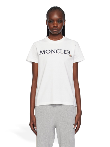 T-paita Moncler Embroidered T-Shirt Valkoinen | J10938C00006829HP