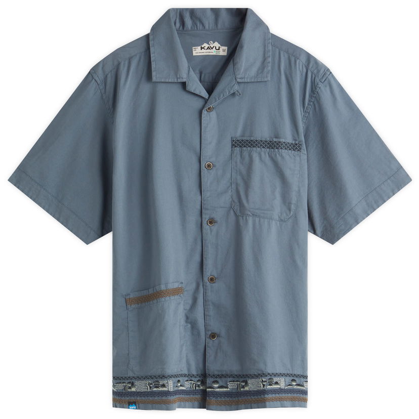 Paita KAVU Camp Collar Vacation Shirt Sininen | 5262-2044