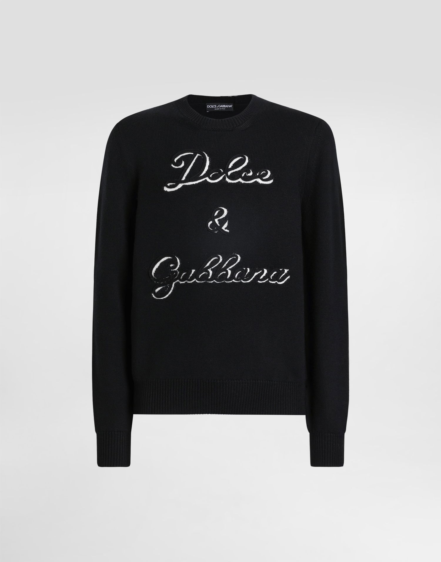 Villapaita Dolce & Gabbana Dolce & Gabbana Wool Pullover with Intarsia Musta | GXX01ZJDVDDN0000, 0