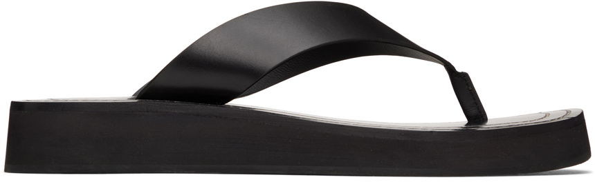 Vaatteet The Row The Row Ginza Platform Flip-Flop Sandals Musta | F1159-L52, 0