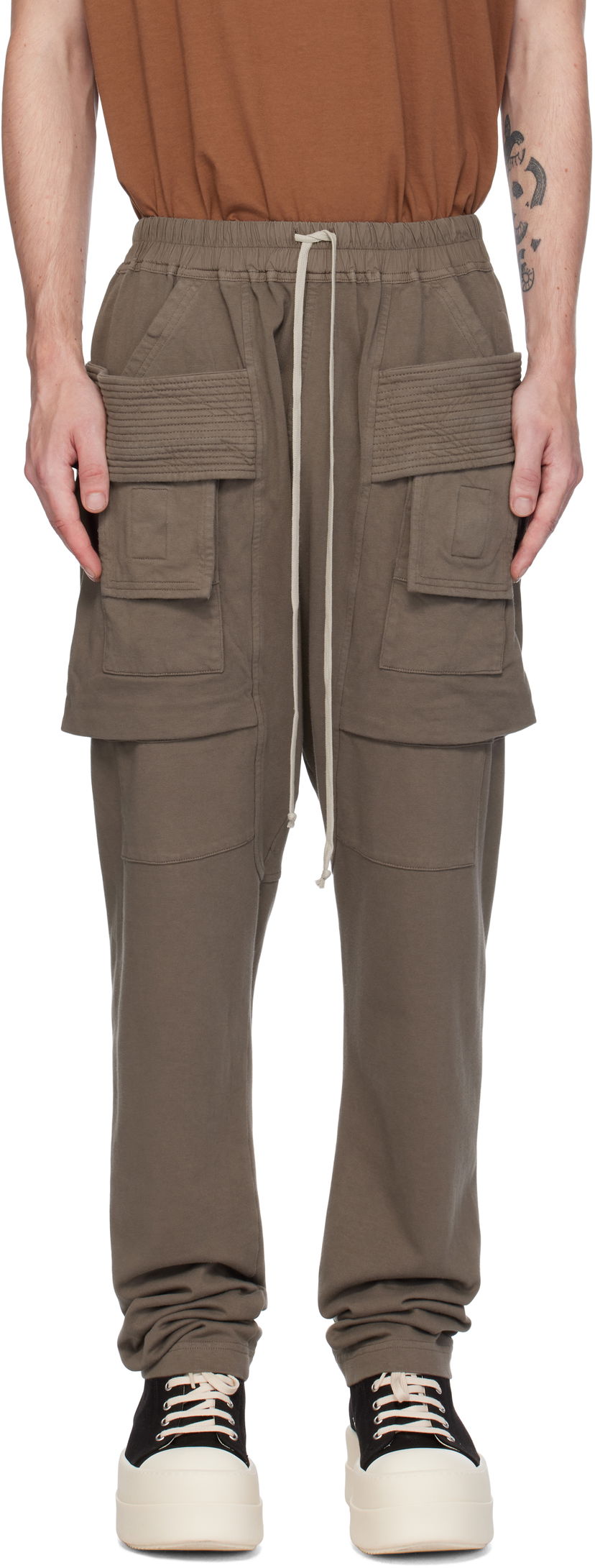 Cargo housut Rick Owens Rick Owens DRKSHDW Porterville Creatch Drawstring Cargo Pants Vihreä | DU02D2376 RIG