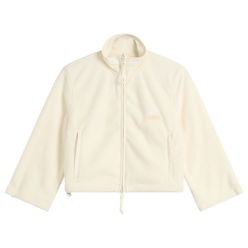 Takki SKIMS Fleece Lounge Shrunken Zip Up Jacket Beige | ZU-ZUP-9935W-ECU