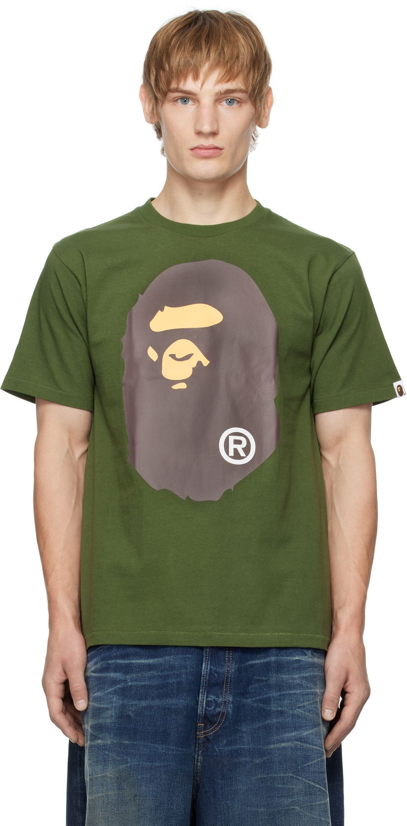 T-paita BAPE Big Ape Head Graphic T-Shirt Vihreä | 001TEK801002M