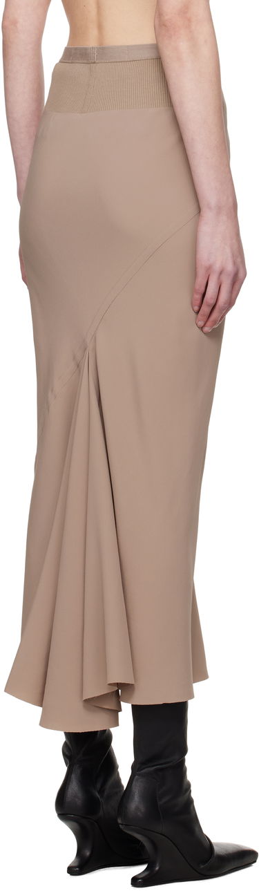 Hame Rick Owens Rick Owens Hollywood Calf Bias Maxi Skirt Beige | RP01E7334 CC, 2