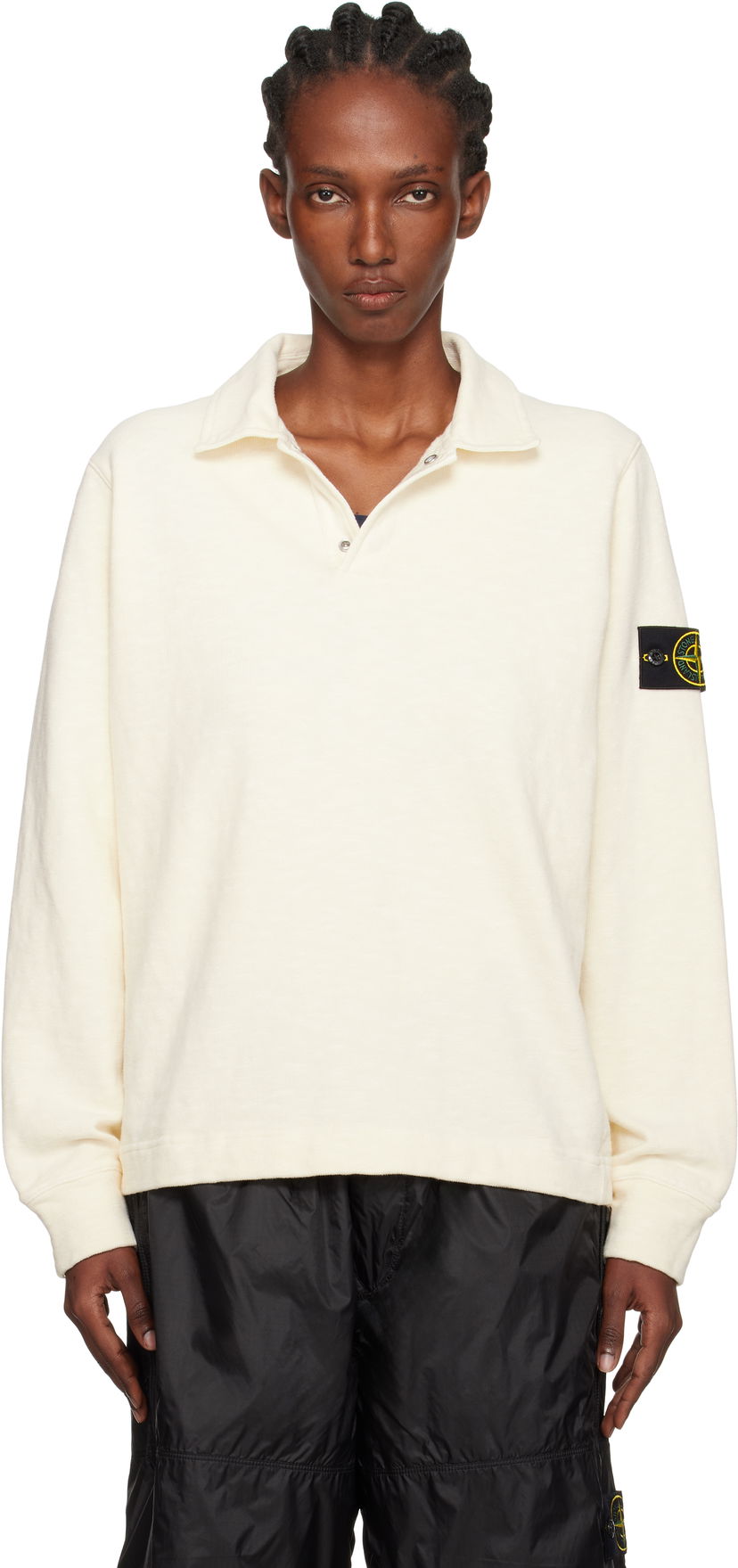 Poolopaita Stone Island Stone Island Brushed Cotton Jersey Polo Valkoinen | K2S15 6100054 S0238