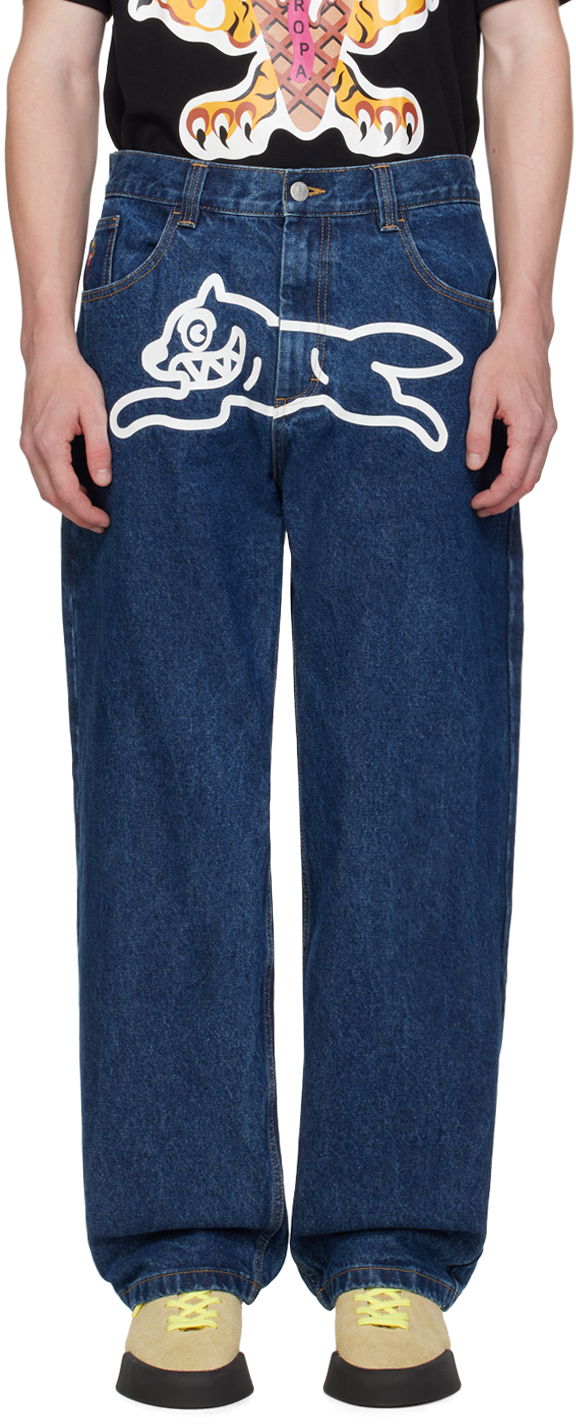 Jeans BBC IceCream Running Dog Double Scoop Jeans Sininen | ICD002