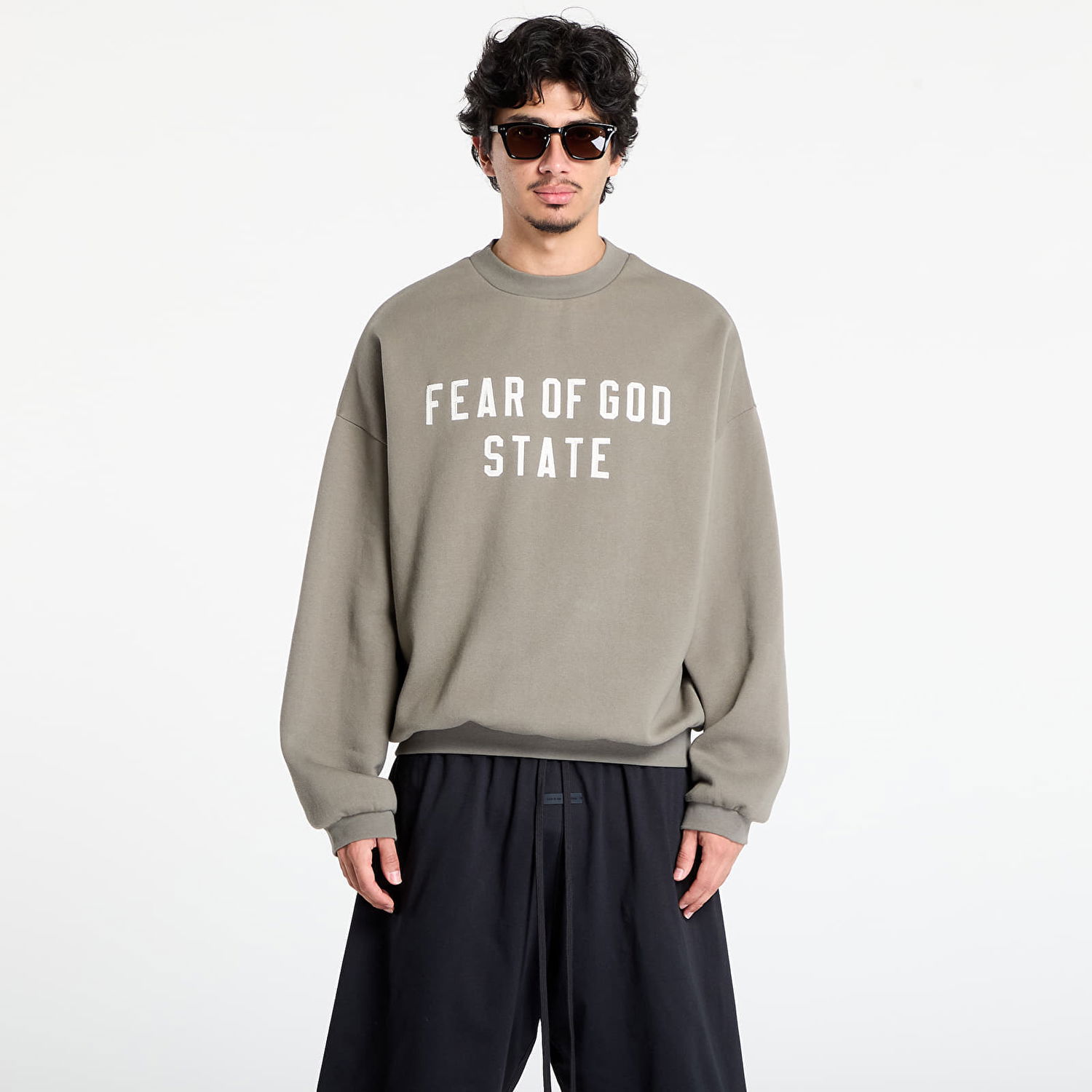 Huppari Fear of God Fear of God Essentials 90's Crewneck Sweatshirt Vihreä | 192SP256557F-245, 0