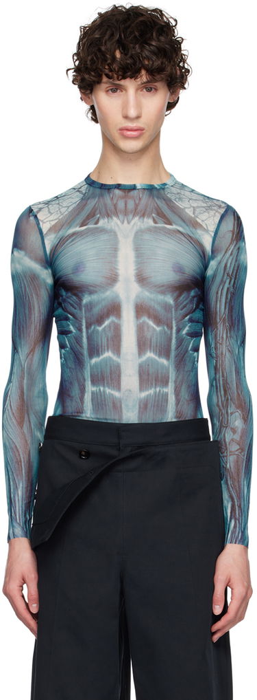 Body Jean Paul Gaultier Jean Paul Gaultier 'The Écorché' Long Sleeve T-Shirt Sininen | 24/30-F-TO210-T554-505601, 0