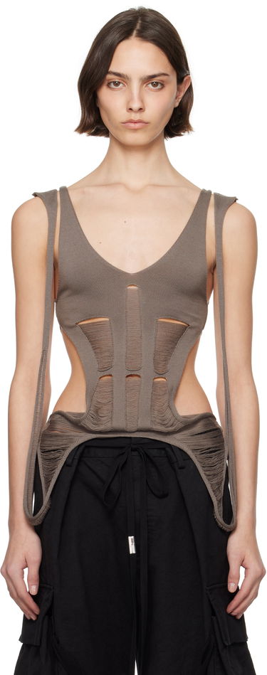 Tankkitoppi Rick Owens Rick Owens Hollywood Tanja Long Tank Top Harmaa | RO01E7644 KGRIDM, 0