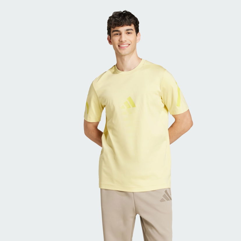 T-paita adidas Performance Z.N.E. Yellow Sports T-Shirt Keltainen | JD5981