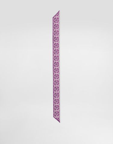 Huivi Dolce & Gabbana Dolce & Gabbana Majolica Print Silk Twill Bandeau Violetti | FS215AGDAOYHP3OB, 1