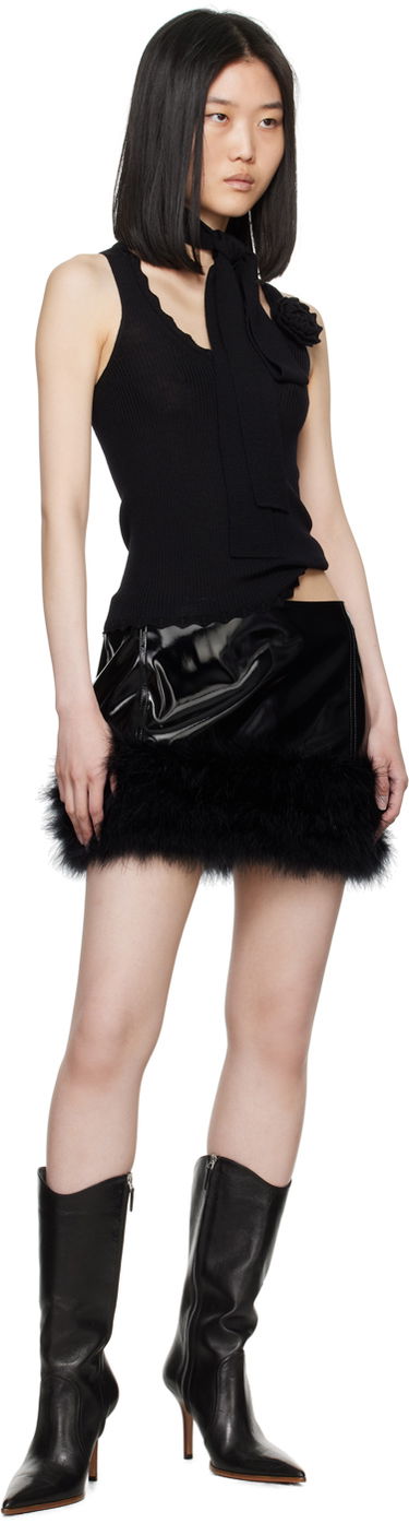 Tankkitoppi Blumarine Wool Knit Tank Top Musta | A422M505A, 4