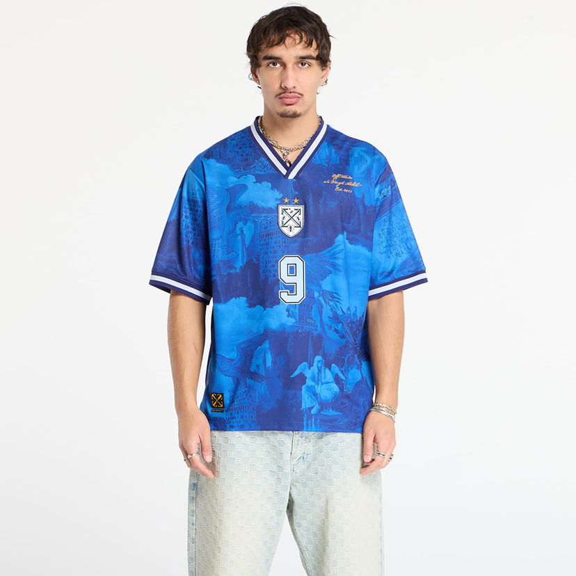 Jersey Off-White World Paint Soccer S/S Tee Sininen | OMAD00SF25JER0034610