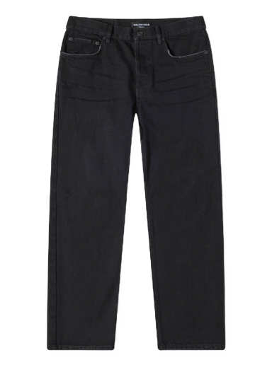 Jeans Balenciaga Slim Fit Jean Rubber Black Musta | 697830-TBP47-1029