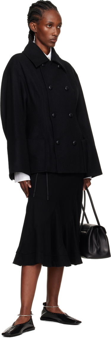 Takit Yohji Yamamoto Yohji Yamamoto Darts Pea Coat Musta | FM-J53-103, 3