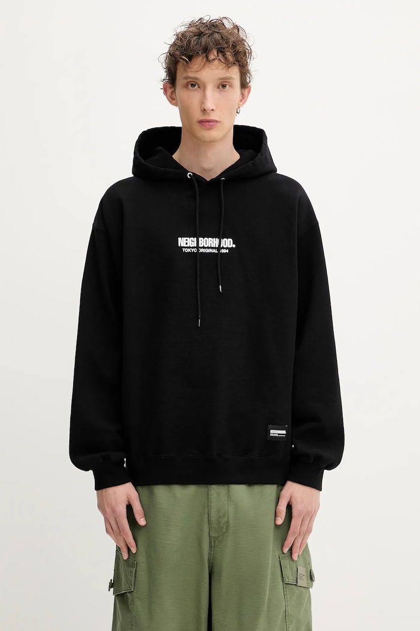 Huppari Neighborhood NEIGHBORHOOD Solid Sweat Hoodie Musta | 251UWNH.CSM04