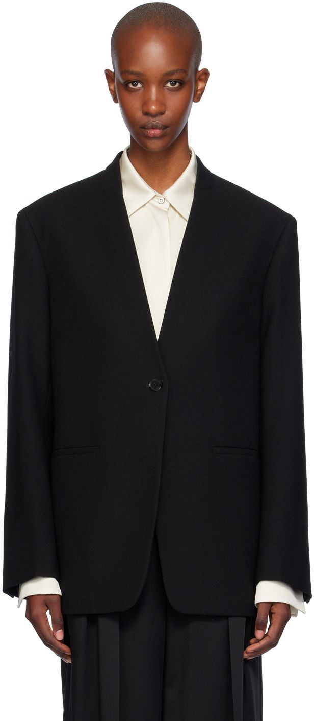 Liivi Jil Sander Single-Breasted Blazer Musta | J02BN0178_J41556