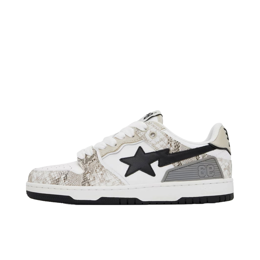 Tennarit ja kengät BAPE A Bathing Ape Sk8 Sta #1 Beige Snakeskin Harmaa | 1J80-191-055-BEI/001FWJ801055I-BEI