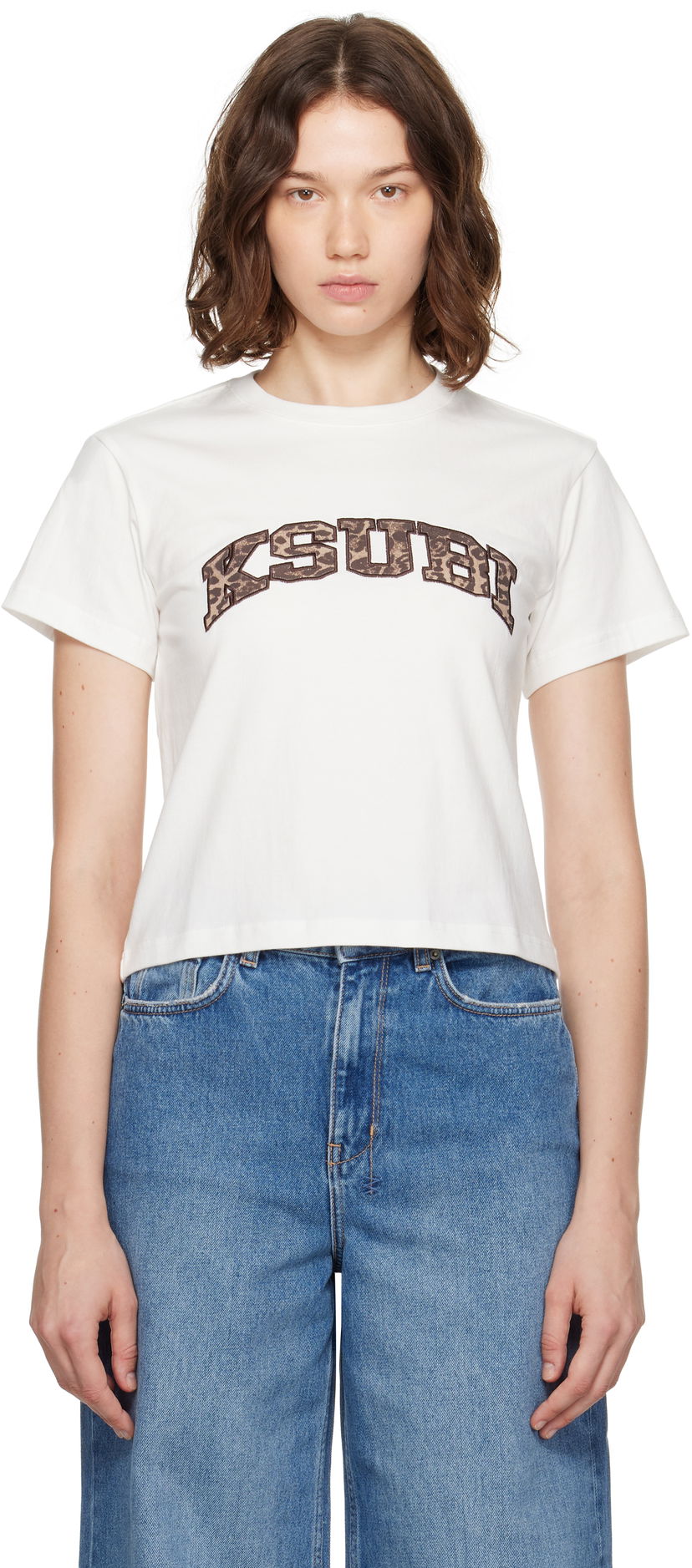 T-paita Ksubi Ksubi Leo Shrunken Short Sleeve T-Shirt Valkoinen | WPF25TE002