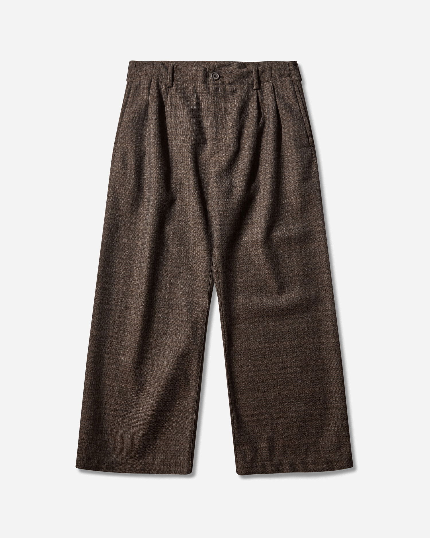 Housut OUR LEGACY Bridge Pleated Wide-Leg Dunmore Check Trousers Ruskea | M4254BB 001, 0