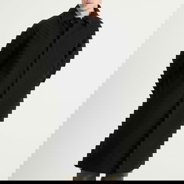 Takit Universal Works Universal Works Mowbray Wool Mac Coat, Size Small Musta | 33104-BLK, 2