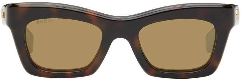 Aurinkolasit Gucci Brown Rectangular Sunglasses Ruskea | GG1773S